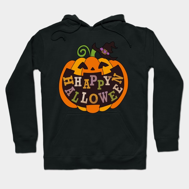 Big Smile Halloween Pumpkin Hoodie by RiyanRizqi